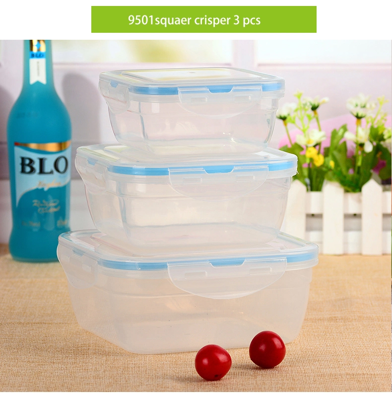 3PCS Factory Direct Square Plastic Crisper