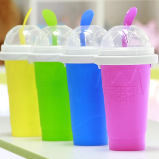 Slushie Maker Tik Tok Magic Quick Frozen Smoothies Kühlbecher Doppelschichtiger Squeeze Slushy Maker Hausgemachter Milchshake Eiscremebereiter Becher