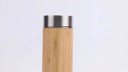 350 ml personalisierter Bambus-/Edelstahl-/Thermobecher mit Sieb