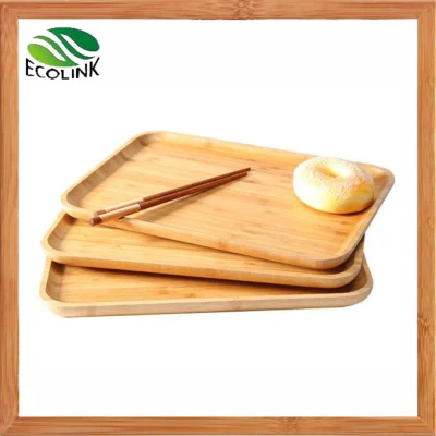 Perfekter Lebensmittelteller aus Bambus, Obsttablett, rechteckige Teller zur Aufbewahrung von Lebensmitteln