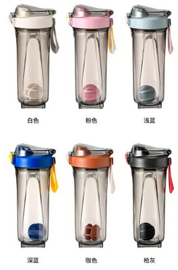 500 ml 650 ml BPA-freie Kunststoff-Protein-Shaker-Flasche, Fitnessstudio-Shaker-Becher, individuelles Logo, Sport-Wasserflasche, Protien-Shaker