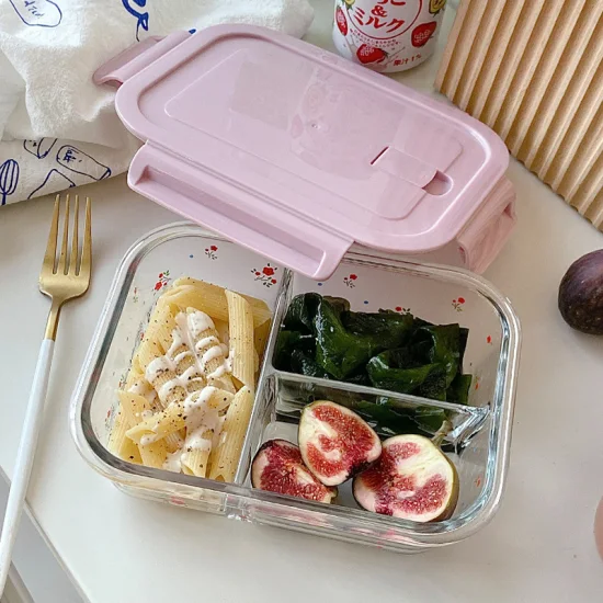 310 ml Küchen-Lunchbox, Mikrowelle, Glasschüssel, Glas-Crisper mit Deckel